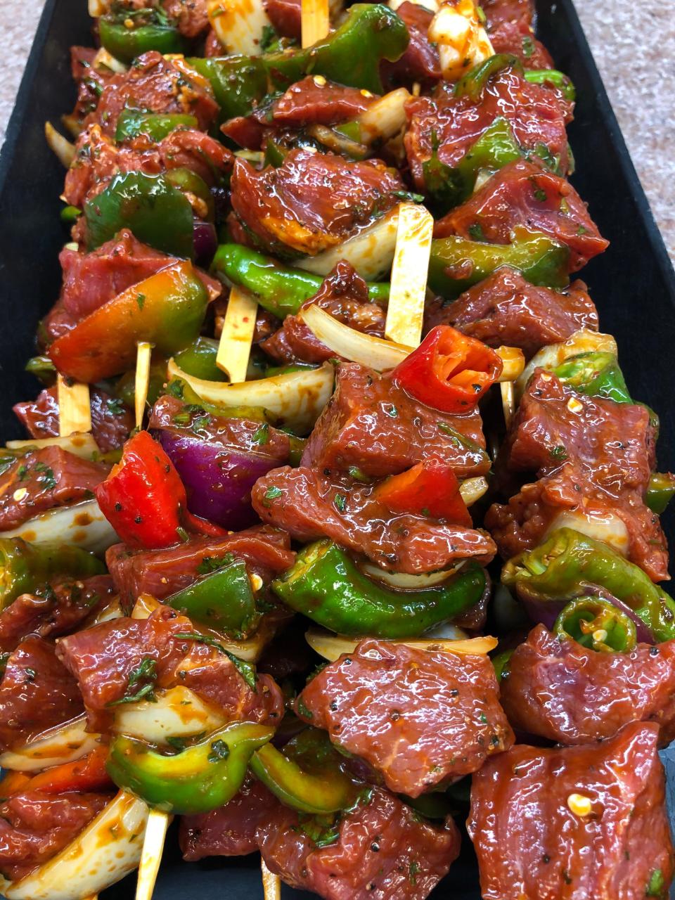 Haass Family Butcher Shop in Dover sells a variety of meats, including these kabobs, ready for the grill.