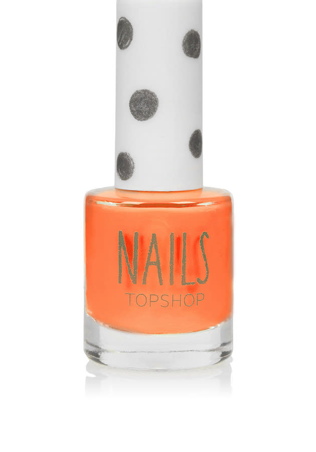 orange nail polish topshop