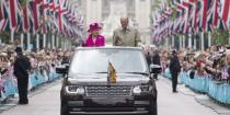 <p>10,000 guests greeted Queen Elizabeth II and Prince Philip in celebration of the queen's 90th birthday and her commitment to more than 600 charities. </p>