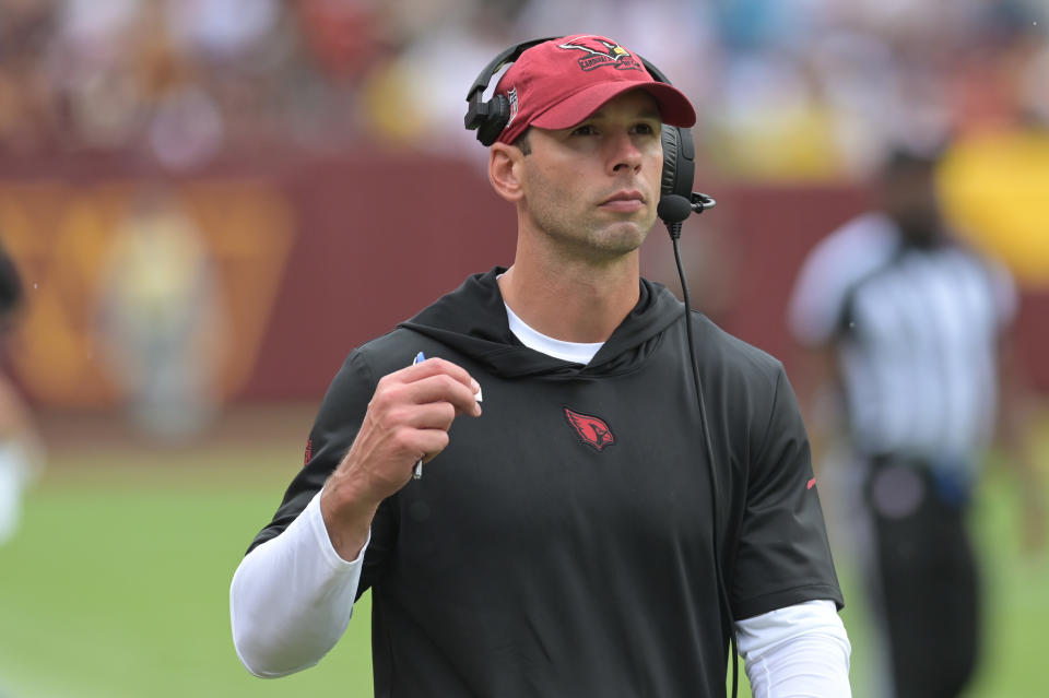 Arizona Cardinals head coach Jonathan Gannon. Mandatory Credit: Tommy Gilligan-USA TODAY Sports