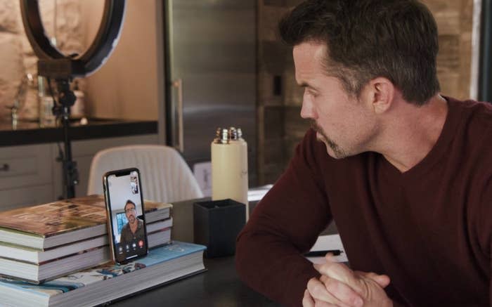 Rob McElhenney and Ryan Reynolds facetiming