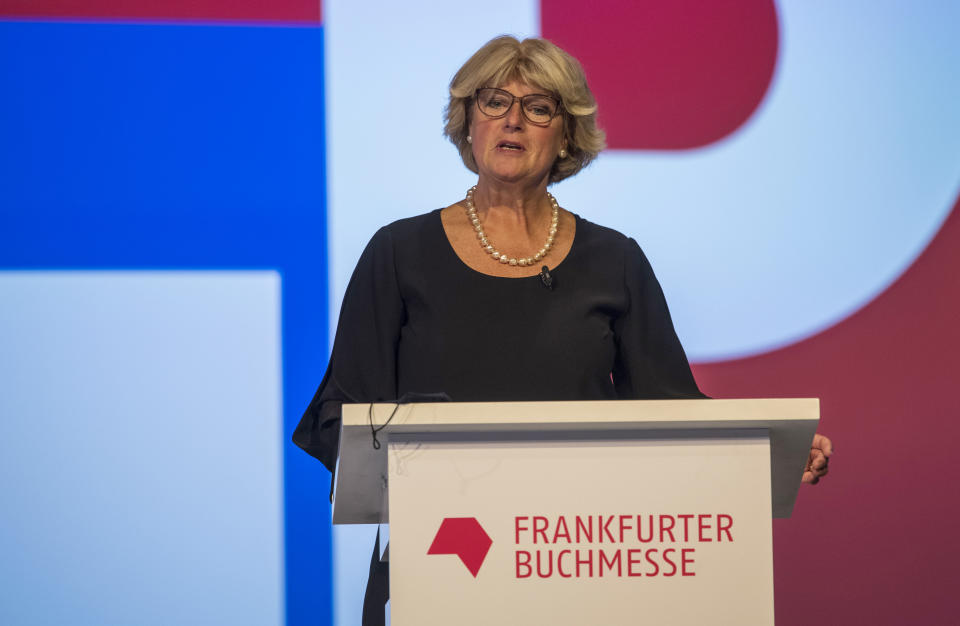 Kulturstaatsministerin Monika Grütters - hier bei der Eröffnung der Frankfurter Buchmesse 2020. (Bild: Thomas Lohnes/Getty Images)