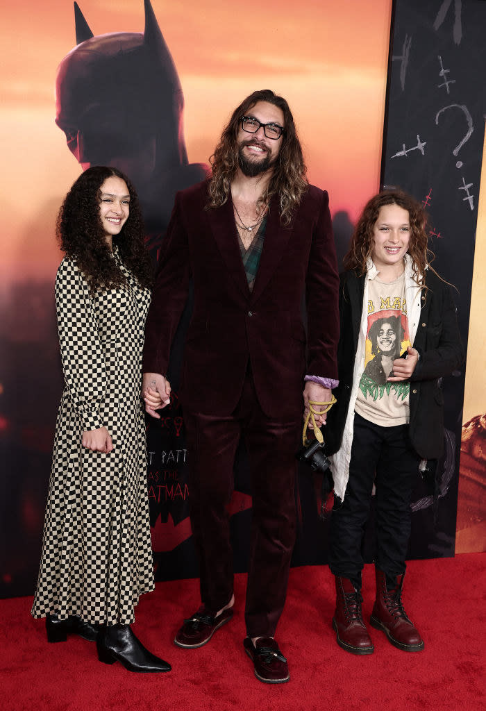 Jason Momoa with his children