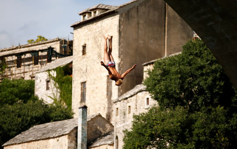 454th traditional diving competition in Mostar