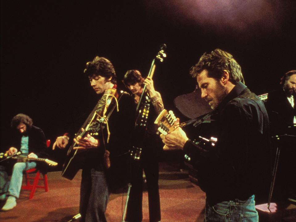 The Band perform their last concert featured on The Last Waltz. Photo: PA/Alamy