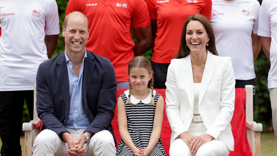 William and Kate with Princess Charlotte at the 2022 Commonwealth Games