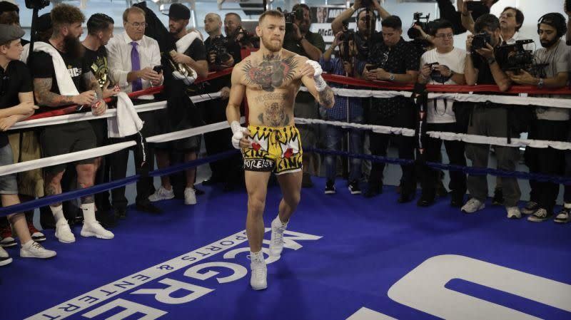 Conor McGregor’s open workout has spawned a new social media challenge that has gone viral. (Getty)