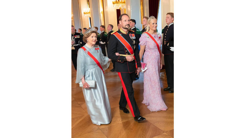 Queen Sonja, Crown Prince Haakon, Crown Princess Mette-Marit, State banquet as part of the Moldovan President's state visit to Norway