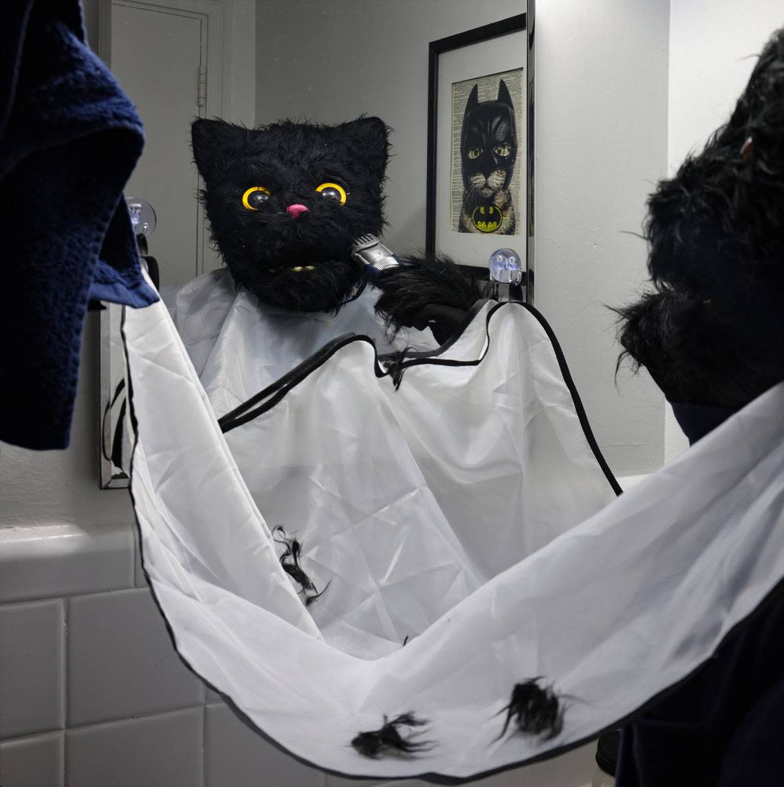 The Beard Bib Apron allows you to gather all the hair you shave from your face into one place before it falls all over your bathroom floor.