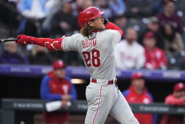 Phillies 3B Alec Bohm has MRI, sits out again with tight hamstring