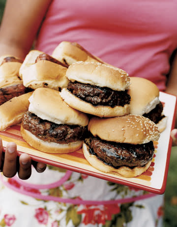 Glazed Bacon-and-Cheese Burgers