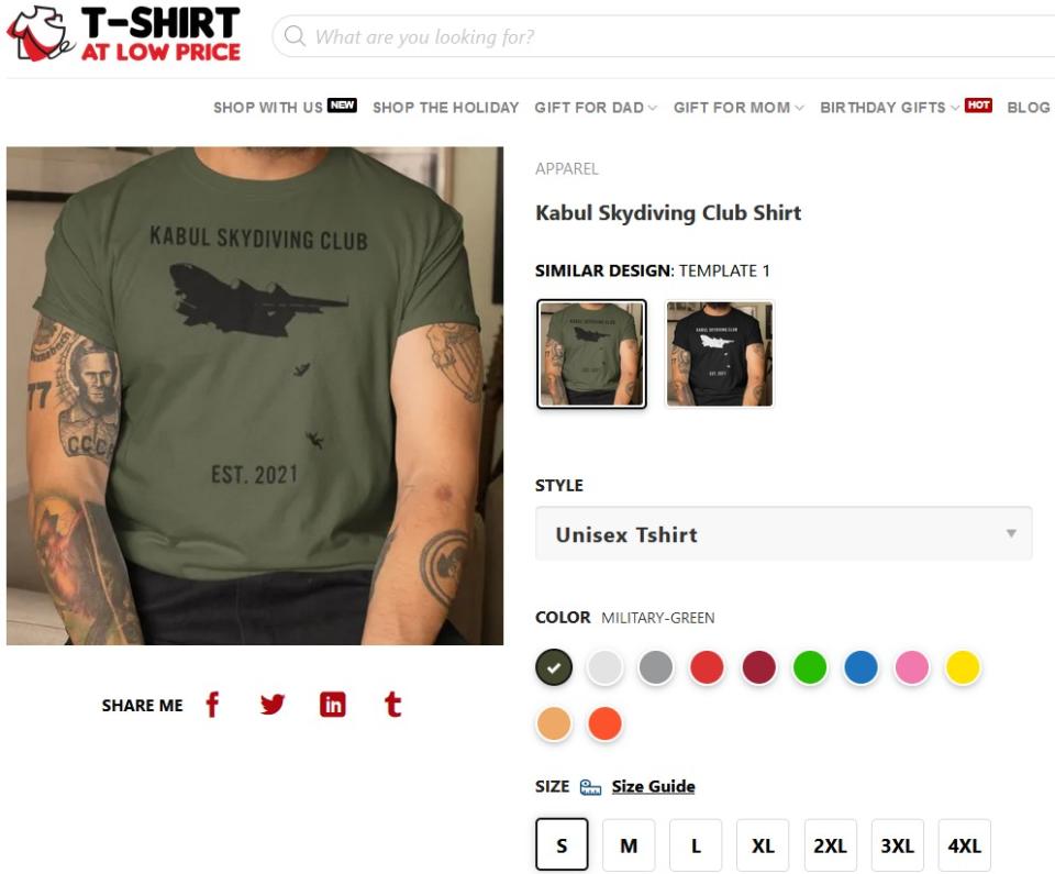 Das Angebot mit dem Shirt, das seit kurzem für viel Empörung sorgt, ist noch online. Foto: Screenshot / Tshirtatlowprice.com