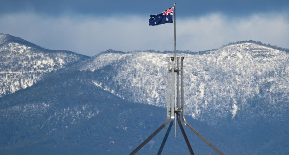 Parts of NSW and the ACT are currently coated in a layer of snow. Source: AAP