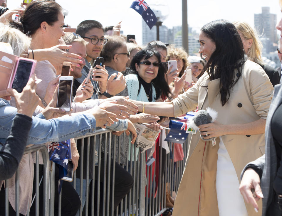 Meghan greets locals in Sydney (PA)