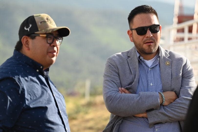 U.S. Rep. Gabe Vasquez visited Lincoln County June 19, 2024 to receive a briefing on the state of the South Fork and Salt fires ravaging the area.