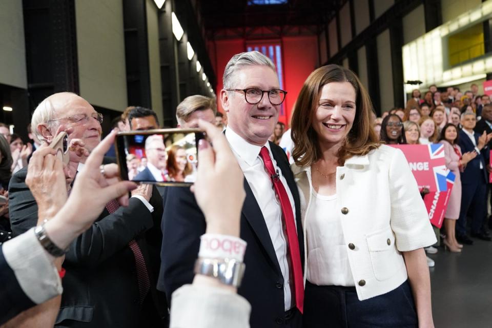 <p>Labour leader Sir Keir Starmer and his wife Victoria at the Tate Modern </p> (PA Wire)