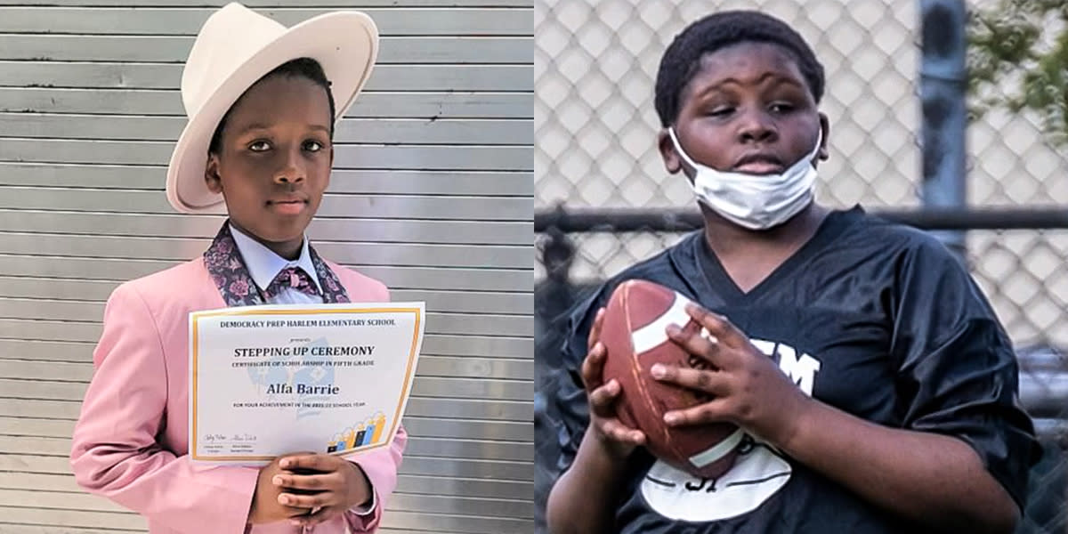 11-year-old Alfa Barrie, 13-year-old Garrett Warren. (Courtesy Ibrahim Diallo; via WNBC)