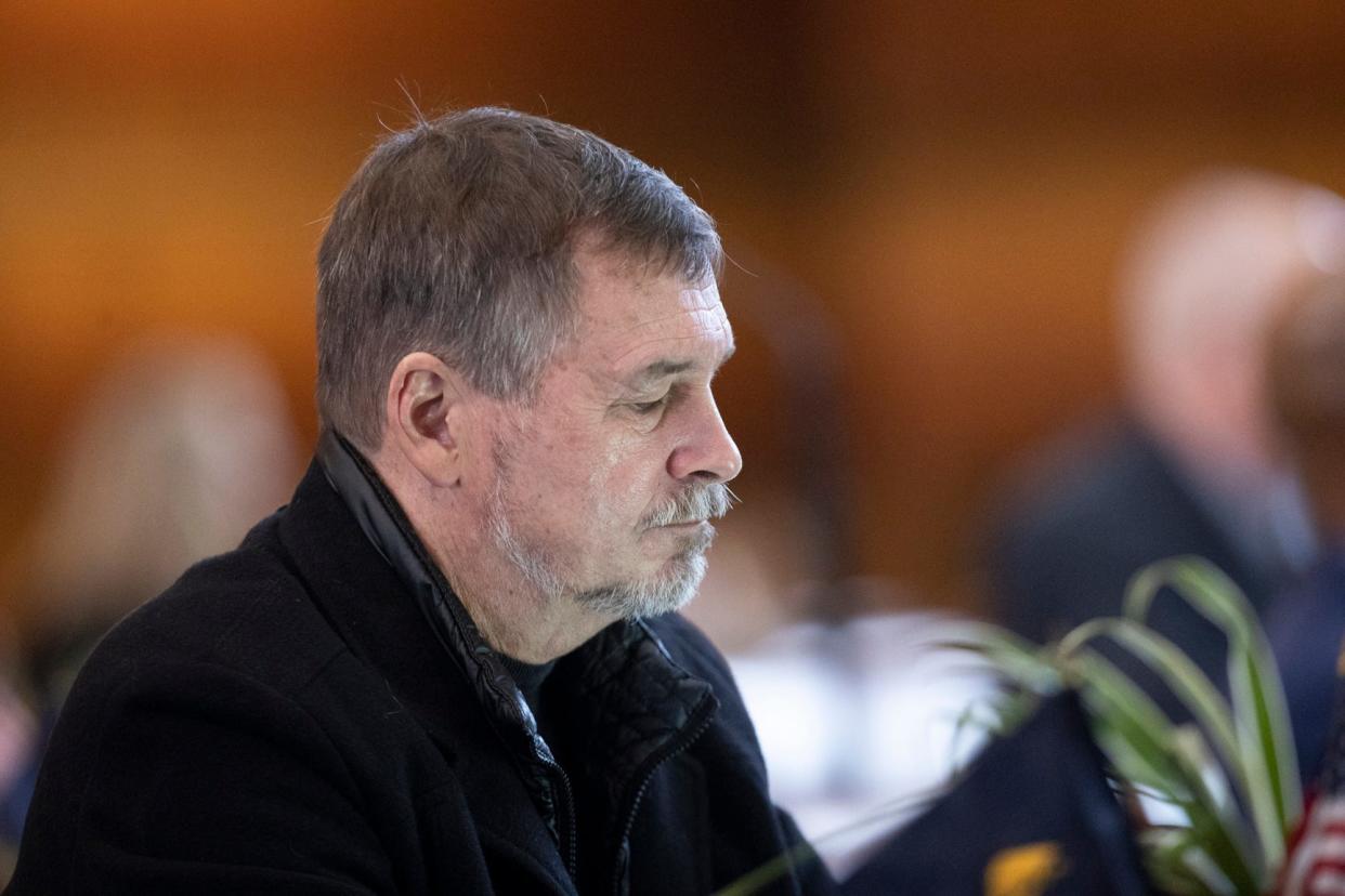 Sen. Brian Boquist, I-Polk and Yamhill counties, reads during an organizational session in the Senate at the Oregon State Capitol in Salem on Jan. 9.