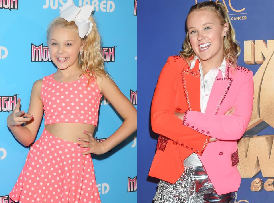 JoJo Siwa in 2015 vs 2023.