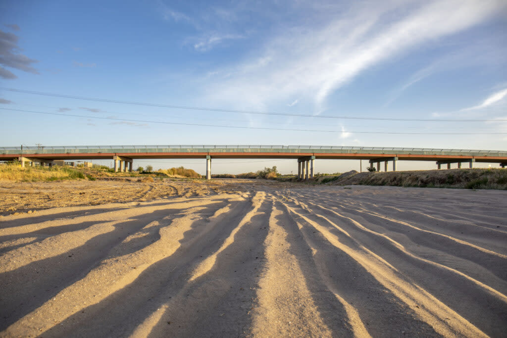 The Vinton stretch of the Rio Grande just north of El Paso at Vinton Road and Doniphan Drive on May 23, 2022.