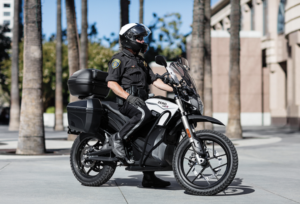 Moto eléctrica de la policía nacional. Fuente de la imagen: Zero Motorcycles.