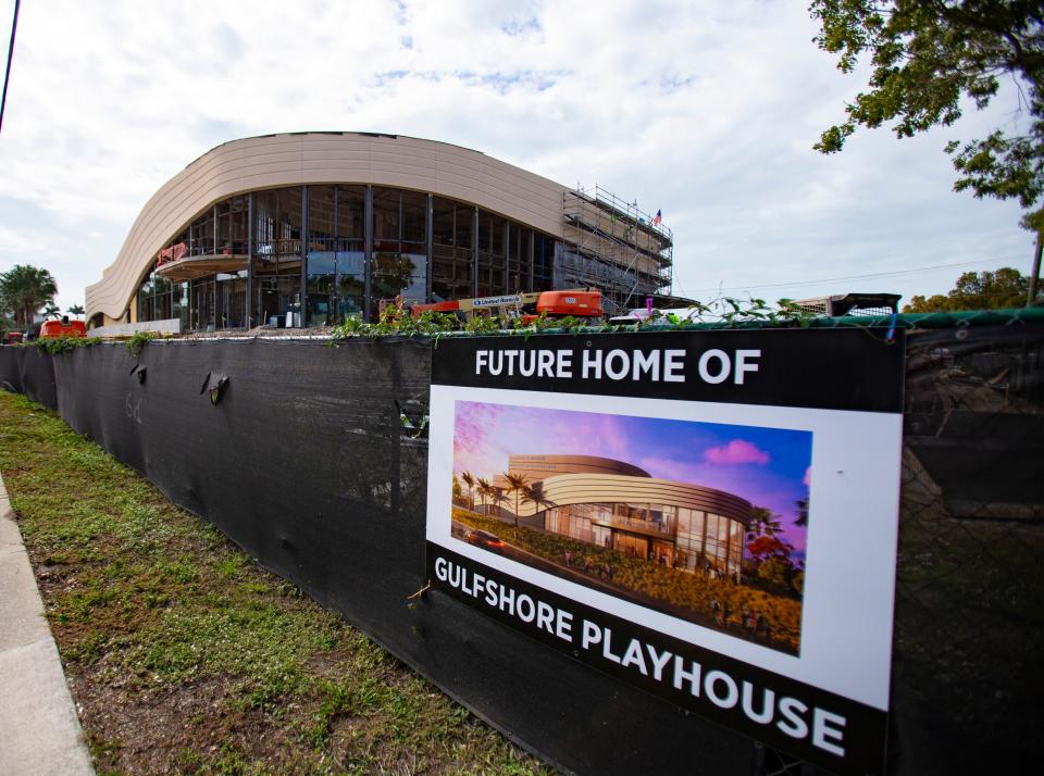 Construction continues on the new Gulfshore Playhouse in Naples on Friday, Jan. 12, 2024.