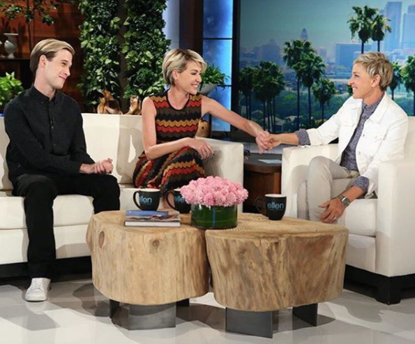 He's given readings to some of the biggest stars, seen here on The Ellen Show after giving Portia de Rossi a reading. Source: Instagram/TylerHenryMedium