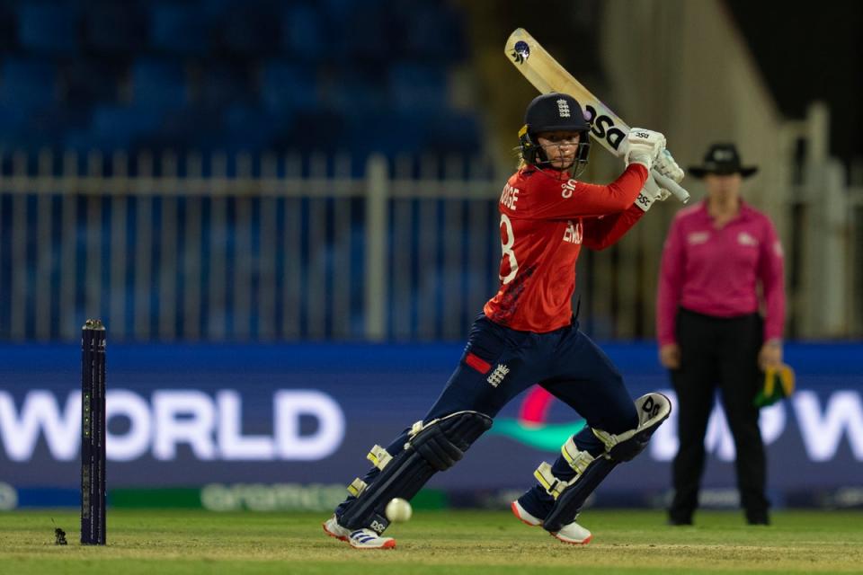 Danni Wyatt and Nat Sciver-Brunt steered England to victory (AP)