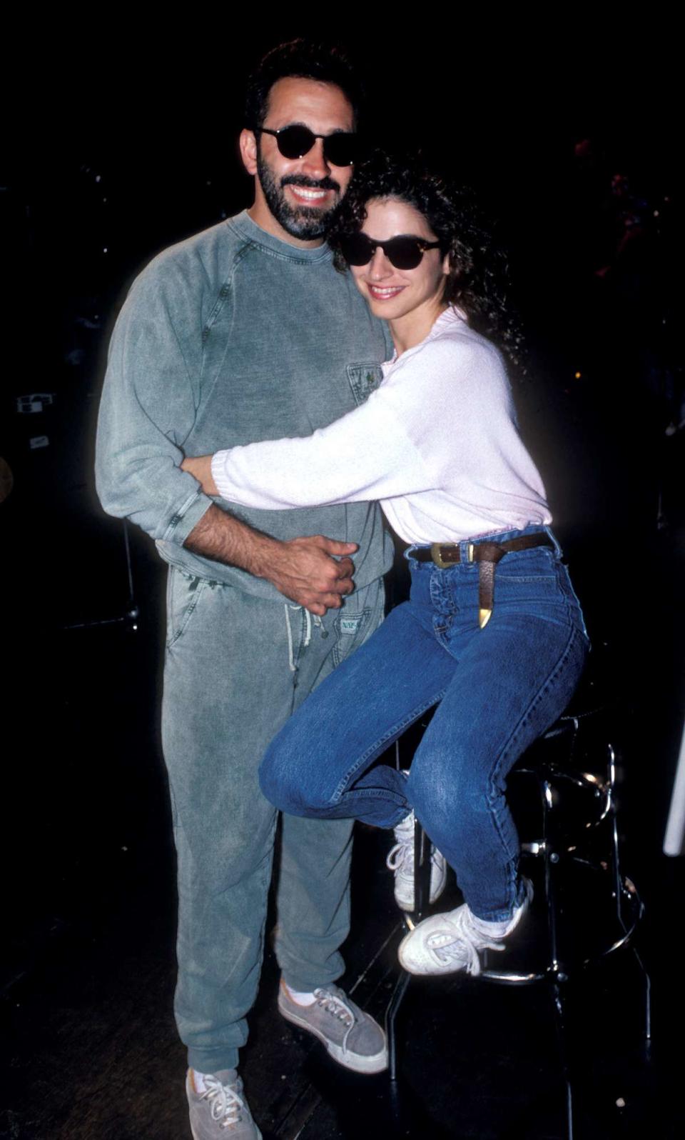 Gloria Estefan with husband and producer Emilio Estefan in Miami, Florida on March, 22, 1988