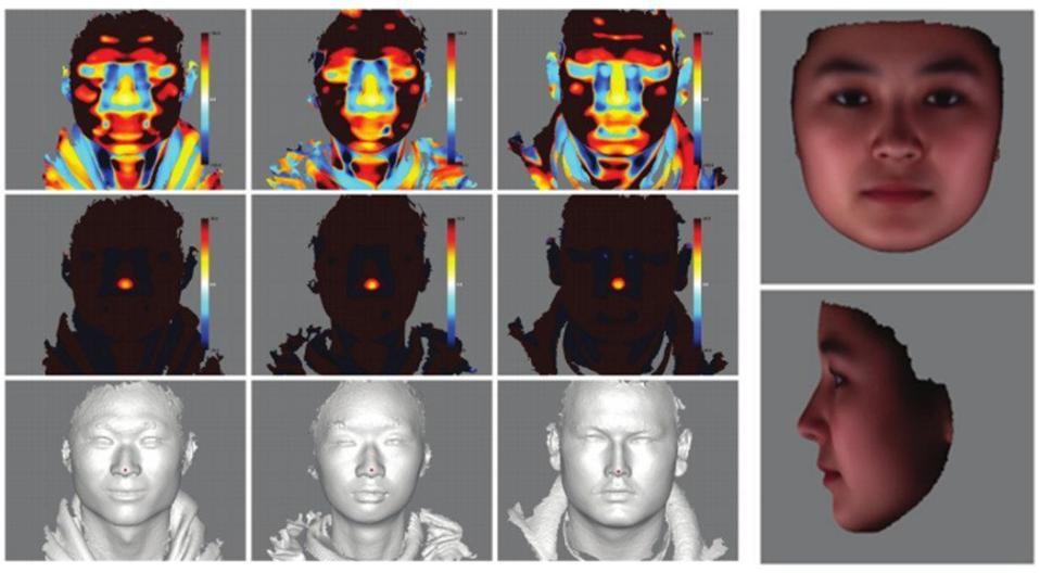 中國科學家研究以DNA繪製出人臉圖像，圖為2013年一項3D圖像研究。（網路截圖，New York Times/BMC BIOINFORMATICS）