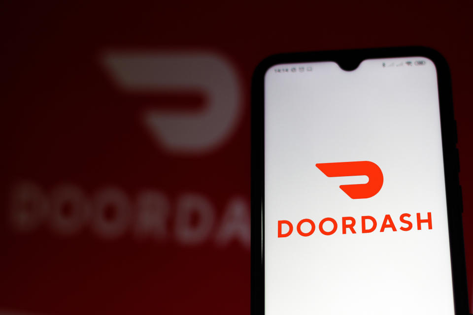 BRAZIL - 2020/07/07: In this photo illustration the DoorDash logo seen displayed on a smartphone. (Photo Illustration by Rafael Henrique/SOPA Images/LightRocket via Getty Images)