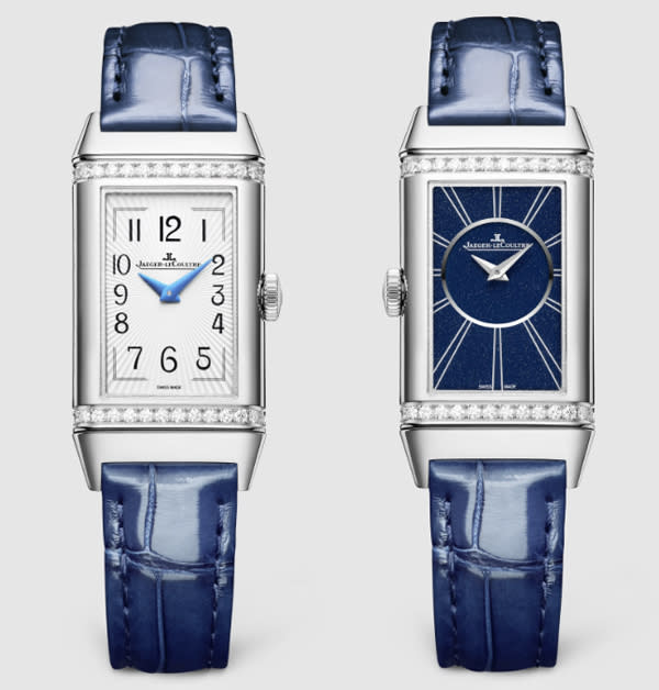 「Reverso One Duetto 」系列，精鋼鑲鑽翻轉腕錶，NT$ 436,000。Source：Jaeger-LeCoultre