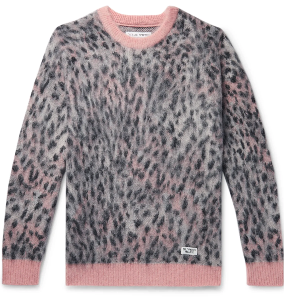 Leopard-Jacquard Mohair-Blend Sweater