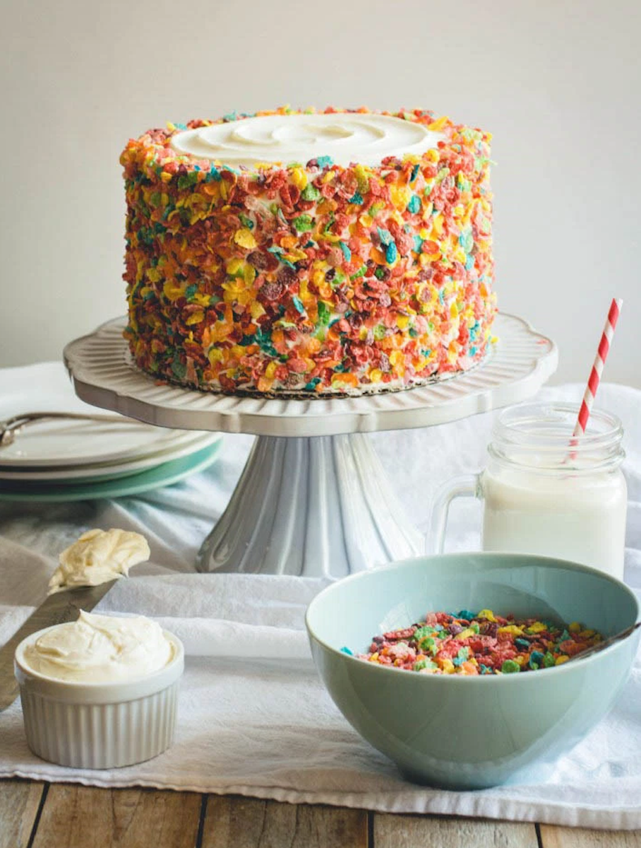 Fruity Pebbles Funfetti Cake