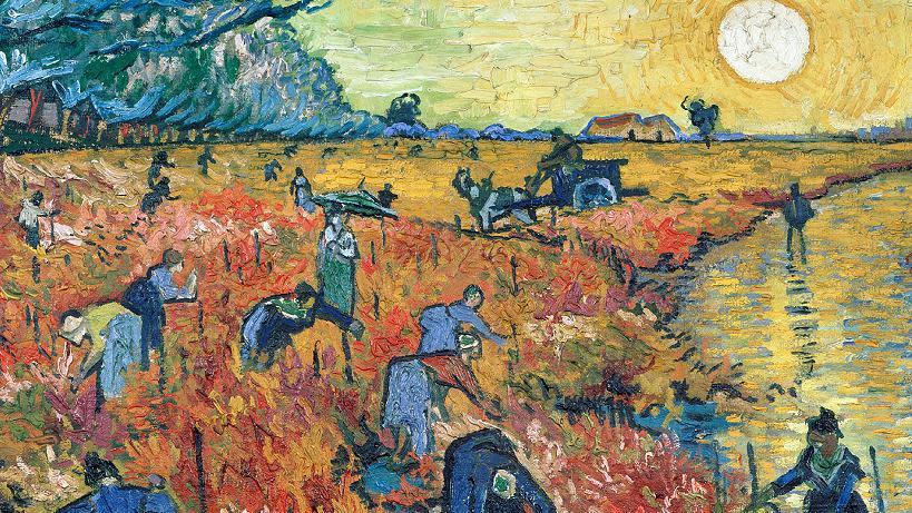El viñedo rojo cerca de Arlés (La vigne rouge), Vincent van Gogh, 1888.