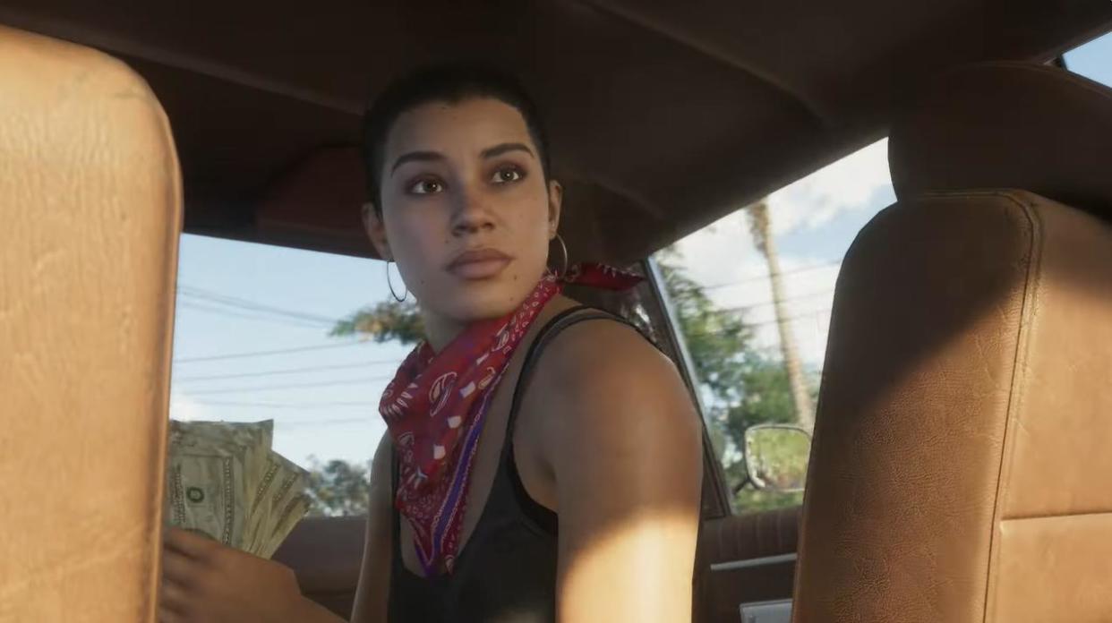 A character named Lucia appears in the first trailer for the upcoming video game Grand Theft Auto VI, by Rockstar Games. Lucia would be the first female playable character in the main narrative of a GTA game. (Rockstar Games/Take-Two Interactive - image credit)