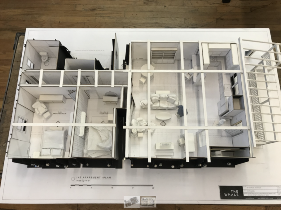 Floor plan of Charlie’s apartment in “The Whale” (A24)