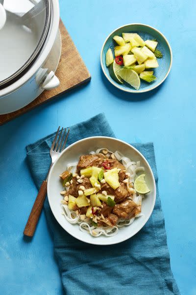 Thai-Style Pork with Rice Noodles