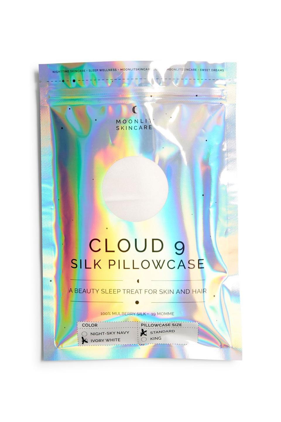 17) Moonlit Skincare Cloud 9 Silk Pillowcase