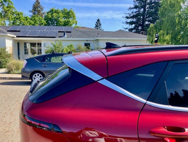 A view of the rear section of the 2024 Hyundai Kona Limited AWD