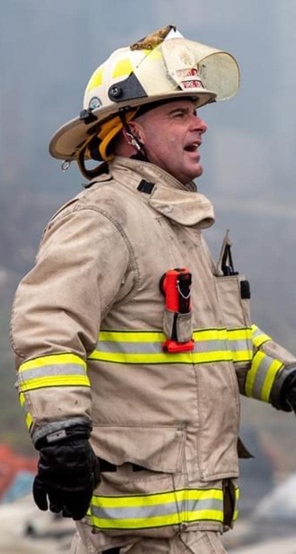 Rob Nichol took over as chief of the Saint John fire department earlier this year. He worked on the fire trucks for 17 years before moving into the administrative side of things. (Submitted by Rob Nichol - image credit)