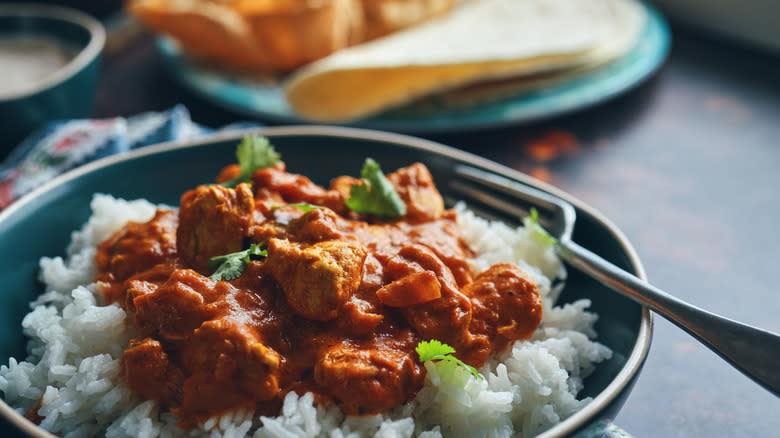 Bowl of curry and rice