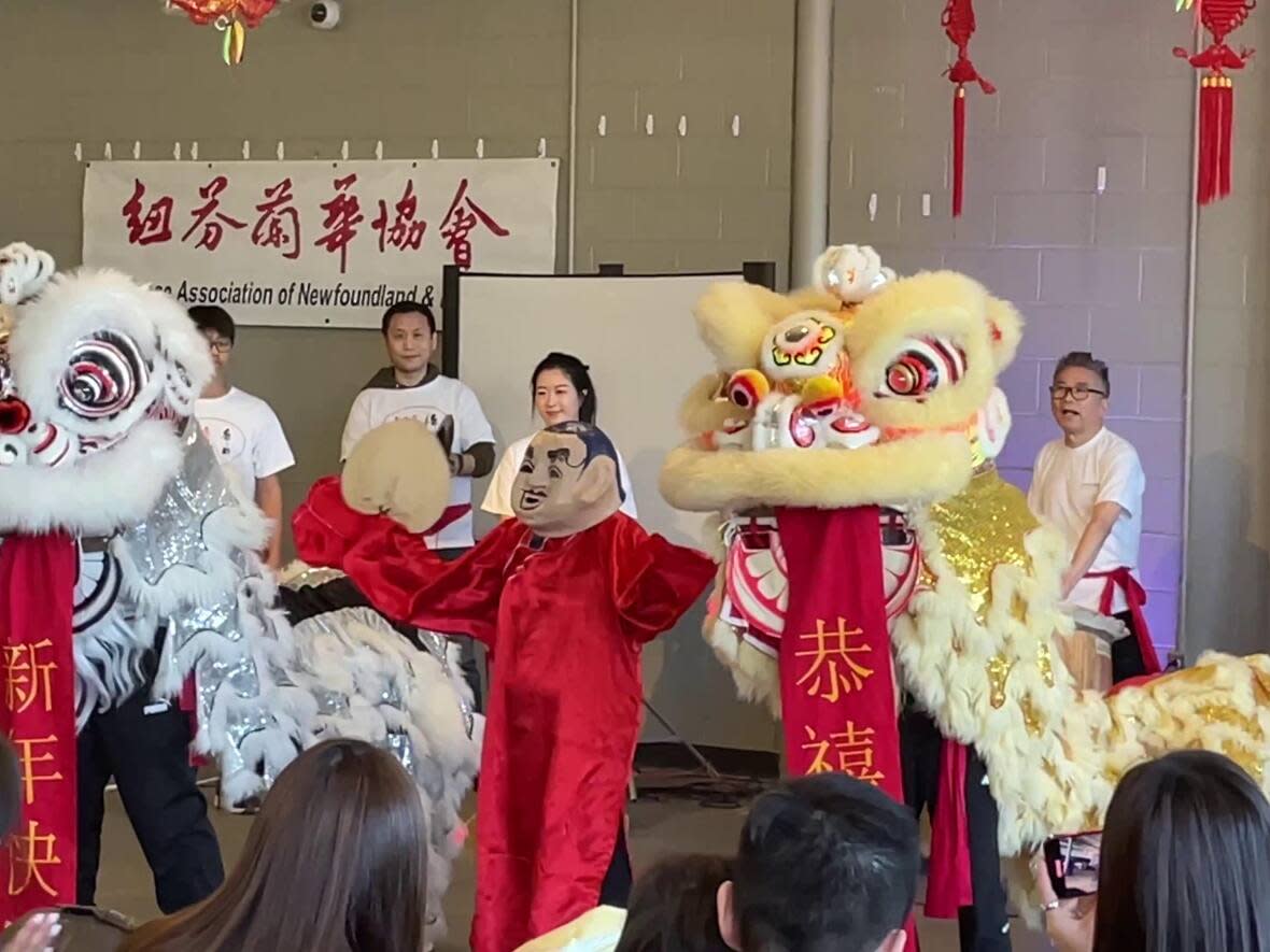 The Lion Dance performance ushered in public Lunar New Year celebrations for the first time since the pandemic began.  (William Ping/CBC - image credit)