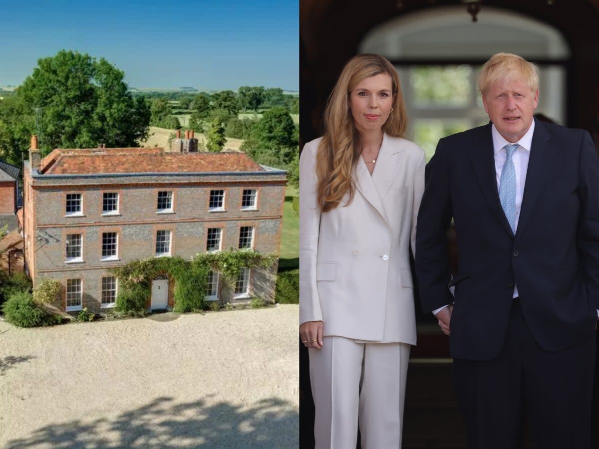 Boris and Carrie Johnson have purchased Brightwell Manor in Oxfordshire (Knight Frank/Getty)