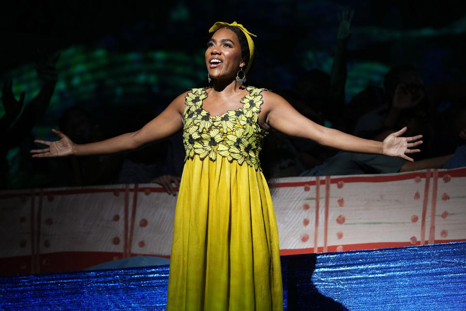 J'Nai Bridges rehearses for the Metropolitan Opera's production of "El Nino," on Wednesday, April 17, 2024, in New York. “El Nino” opens April 23. (Photo by Charles Sykes/Invision/AP)