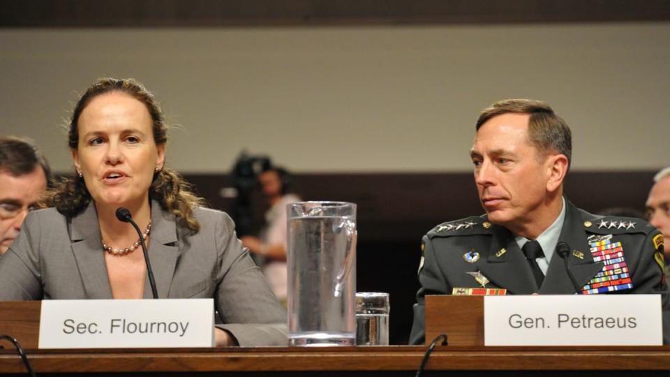 <div class="inline-image__caption"><p>Michele Flournoy and Gen. David Petraeus in June 2010.</p></div> <div class="inline-image__credit">Karen Bleier/AFP via Getty</div>