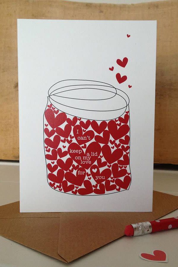 Jar of Hearts Greeting Card