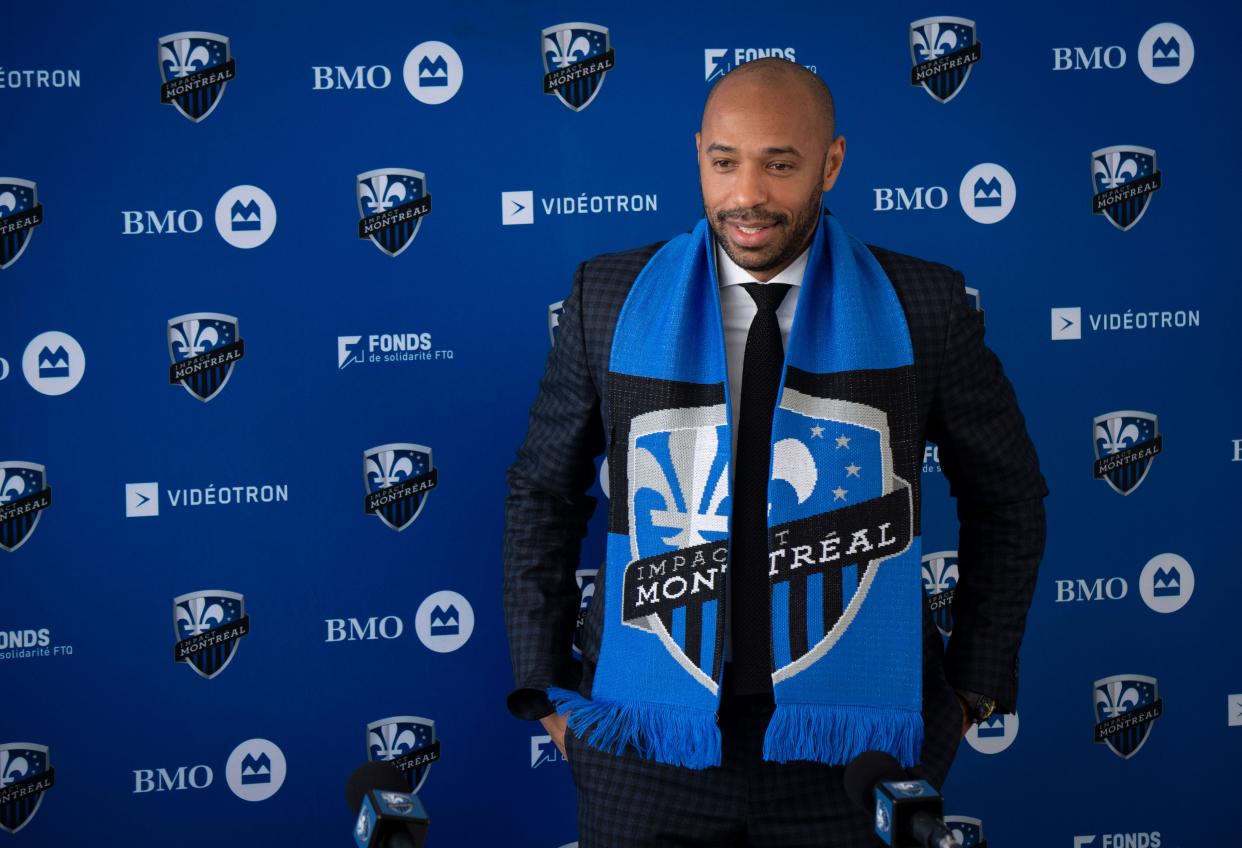 Thierry Henry was formally introduced Monday as the Montreal Impact's new manager. (Sebastien St-Jean/Getty)