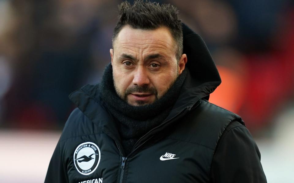 Roberto De Zerbi, who sidestepped speculation he could succeed Jurgen Klopp at Liverpool as he focuses on a memorable end to the season at Brighton