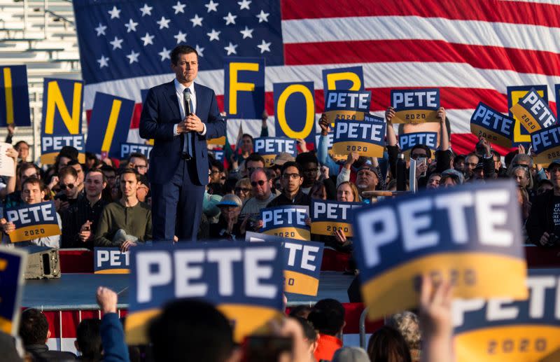 Pete Buttigieg holds a town hall in Arlington, Virginia